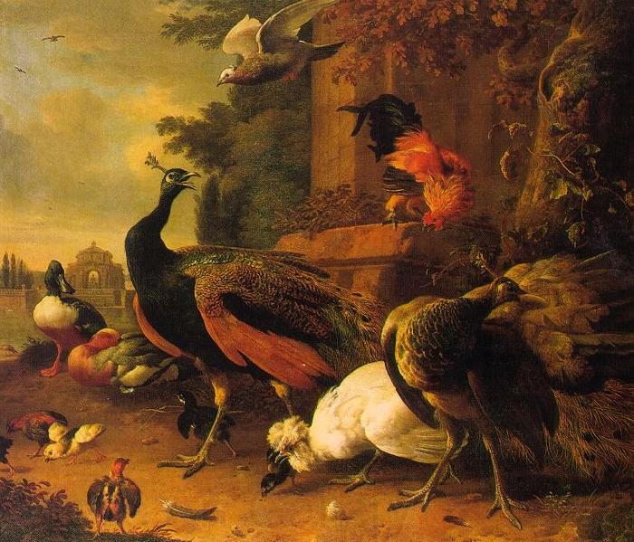 Melchior de Hondecoeter Birds in a Park Spain oil painting art